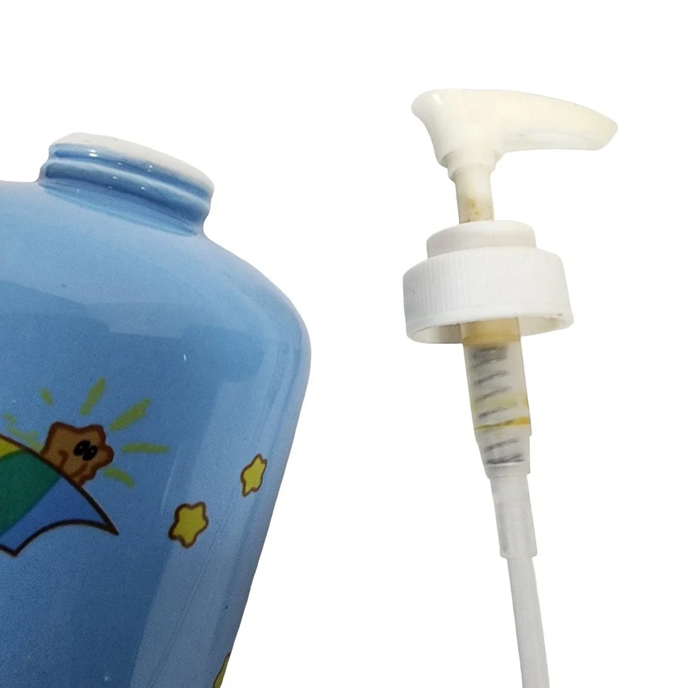 Vintage Care Bears Ceramic Soap Dispenser and Toothbrush Holder Set Blue TCFC